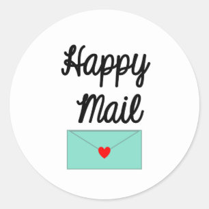 Happy Mail Sticker - envelope design!!