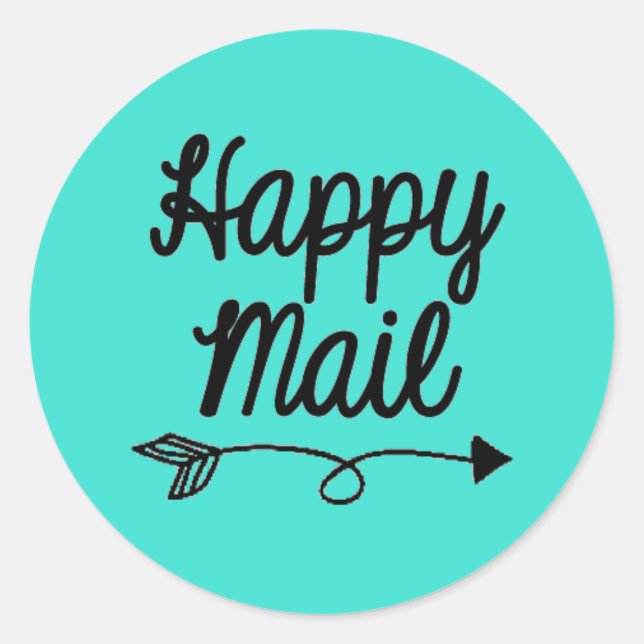 Happy Mail Sticker with arrow design (Front)