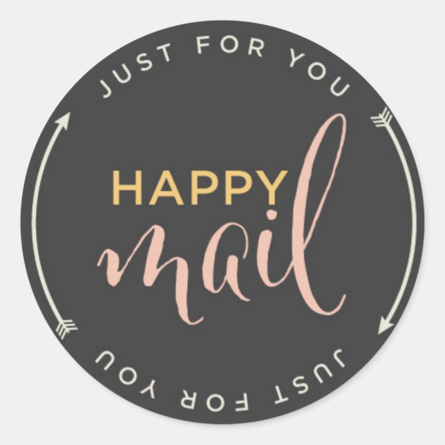 Happy Mail Sticker with Arrows (Front)