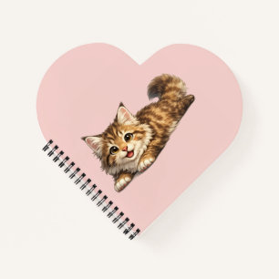 Happy Maine Coon Cat Cosy Positive Vibes Design Notebook