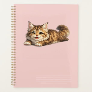 Happy Maine Coon Cat Cosy Positive Vibes Design Planner