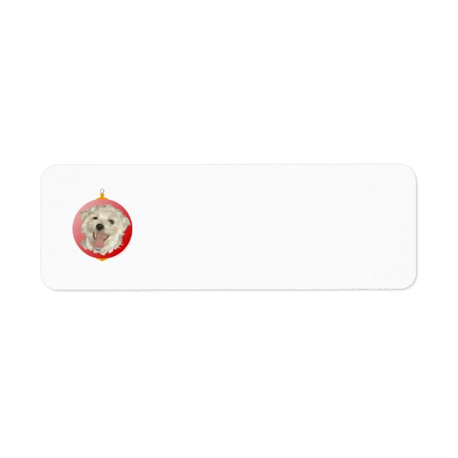 Happy Maltese Christmas Ornament (Front)