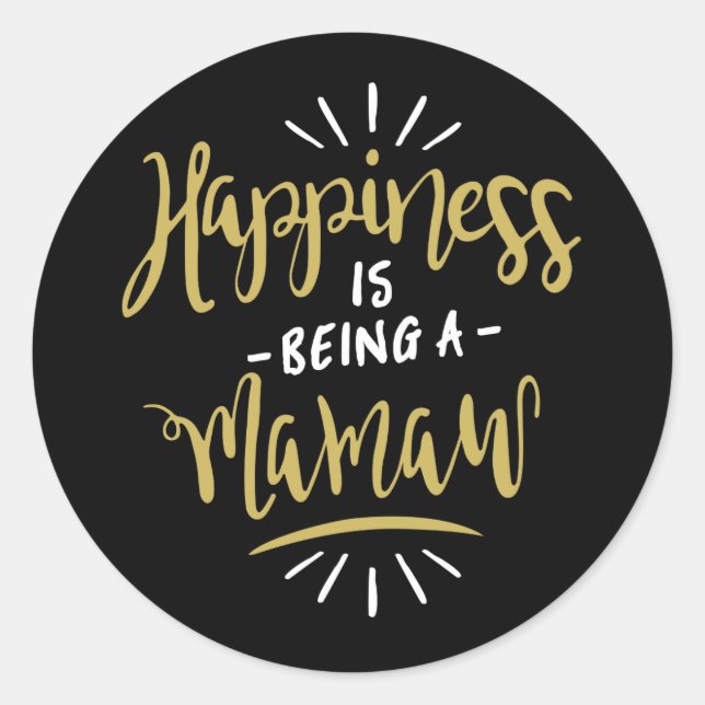 Happy Mamaw Classic Round Sticker (Front)