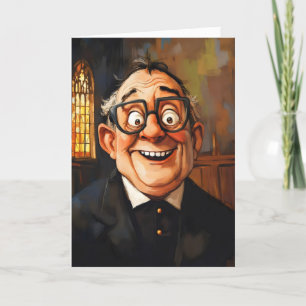 Happy Man Cartoon Office Holiday Card