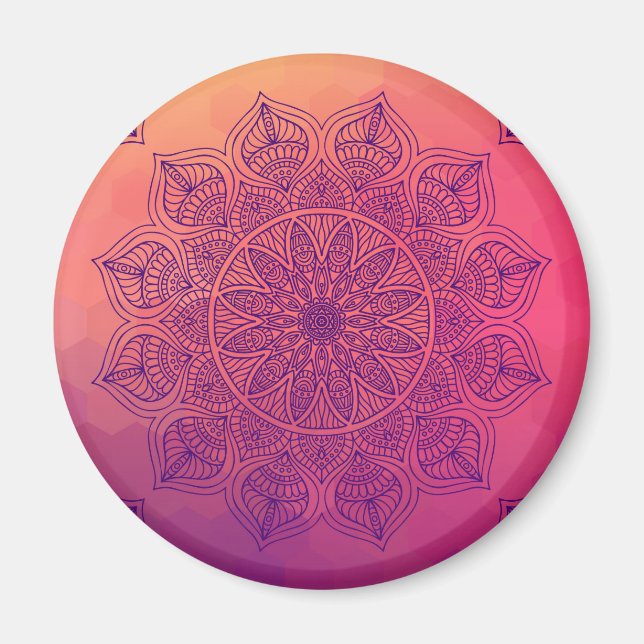 Happy mandala magnet (Front)