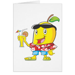 Happy Mango Fruit in Beach Attire