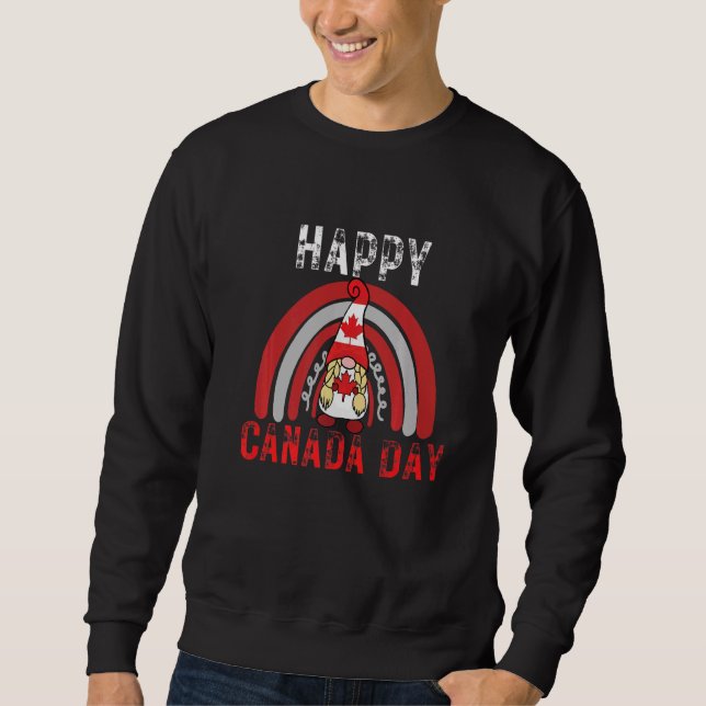 Happy Maple Leaf Canada Day  Flag Candain Rainbow  Sweatshirt (Front)