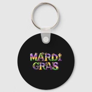 Happy Mardi Gras 2025 New Orleans Fleur De Lis Mas Key Ring