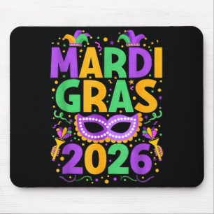 Happy Mardi Gras 2026 Costume New Orleans Matching Mouse Mat