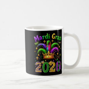 Happy Mardi Gras 2026 Jester Hat Men Women Kid Car Coffee Mug