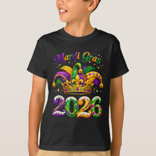 Happy mardi gras 2026 jester hat new orleans men T-Shirt