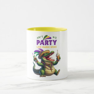 Happy Mardi Gras Alligator Mug