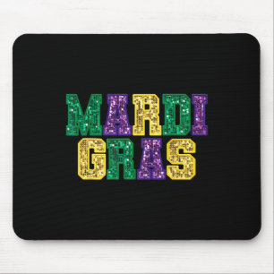 Happy Mardi Gras Carnival Fat Tuesday Fleur De Lis Mouse Mat