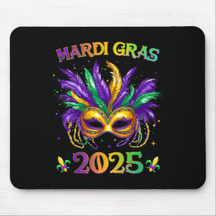 Happy Mardi Gras Carnival Mardi Gras Mask 2025 Jes Mouse Mat