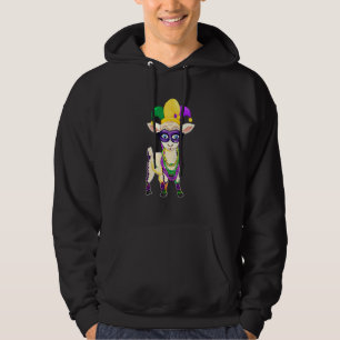 Happy Mardi Gras Cute Sheep Wearing Beads Jester H Hoodie