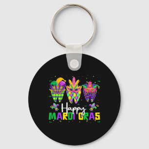 Happy Mardi Gras Dental Squad Dentist Teeth Carniv Key Ring