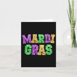Happy Mardi Gras Fat Tuesday Carnival Festival Par Card