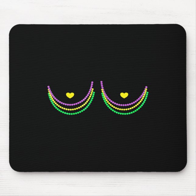 Happy Mardi Gras Funny Mardi  Mouse Mat (Front)