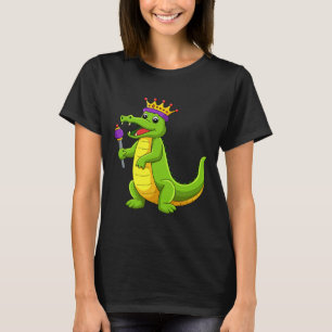 Happy Mardi Gras King Crocodile Funny Mardi Gras K T-Shirt