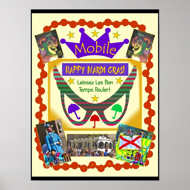 Happy Mardi Gras Mobile Poster (Front)