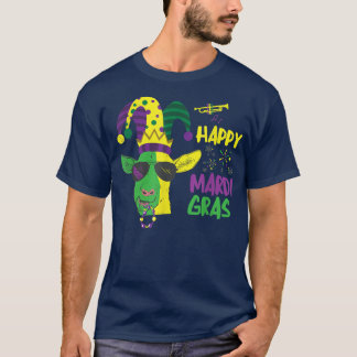 Happy Mardi Gras Party Goat Costume Carnival Holid T-Shirt