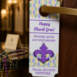 Happy Mardi Gras Personalised Door Hanger