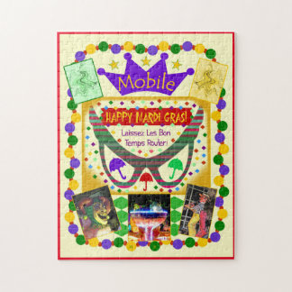 Happy Mardi Gras Poster 2016 Jigsaw Puzzle