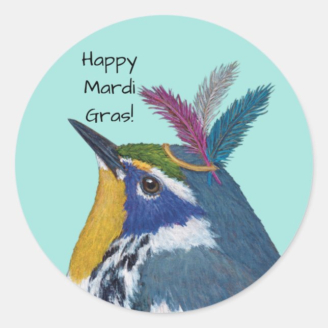 Happy Mardi Gras stickers (Front)