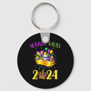 Happy Mardi Gras Tee Carnival Mardi Gras Men Women Key Ring