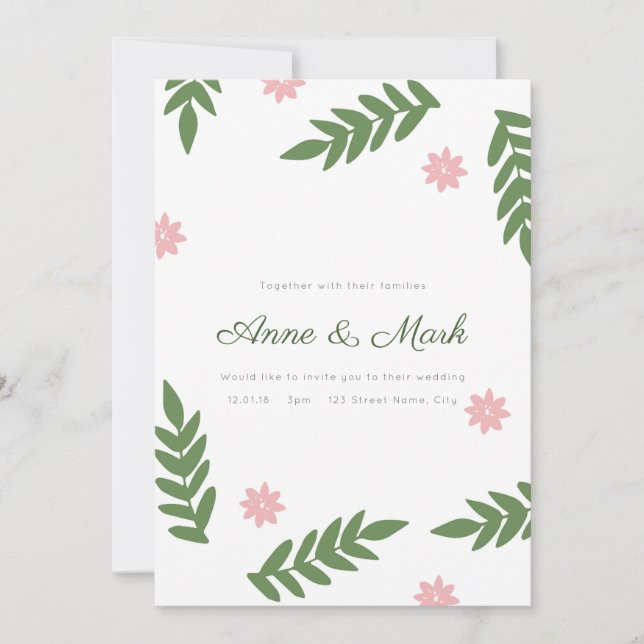 Happy Marriage Invitation Card (Front)