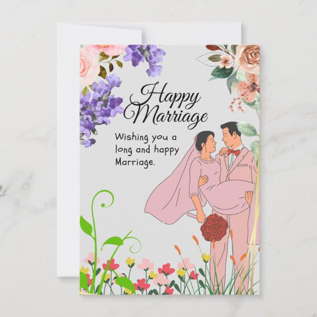happy Marriage Wedding Card (Front)