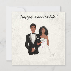 Happy Married life, black couple,