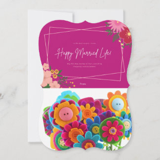 Happy married life greading cards " print