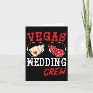 Happy Marry Bride Groom Husband And Wife Vegas Wed Card