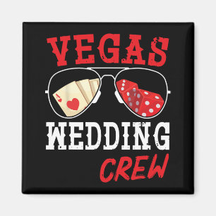 Happy Marry Bride Groom Husband And Wife Vegas Wed Magnet