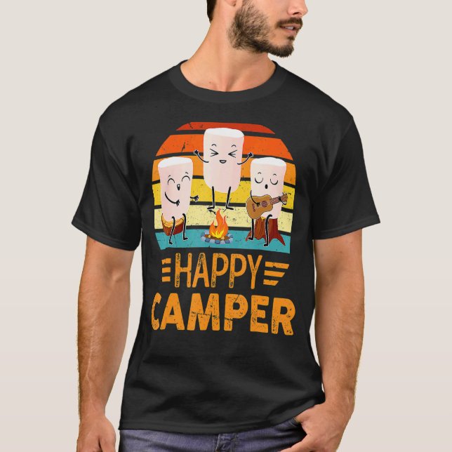 Happy Marshmallow Camper Cute For Women Men T-Shirt (Front)