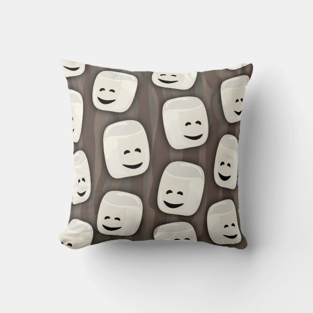 Happy Marshmallow Friends Pattern Cushion (Front)