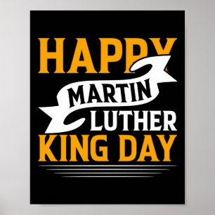 Happy Martin Luther King Day Sticker Poster