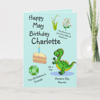 Happy May Birthday Folded Greeting Card