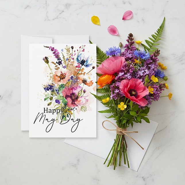 Happy May Day custom floral Card (Creator Uploaded)