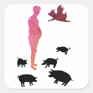 Happy Meal Vegeterian Stickers Animal Friendly
