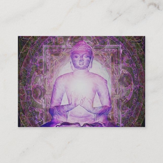Happy Meditating Buddha Business Card (Front)
