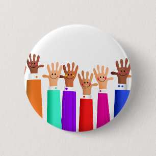 Happy Meeting 6 Cm Round Badge