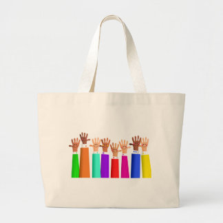 Happy Meeting Large Tote Bag