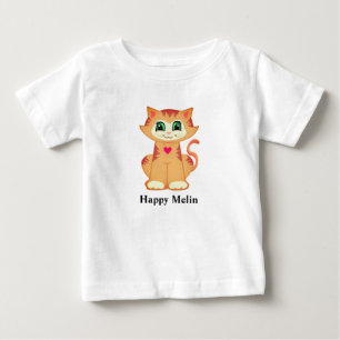 Happy Melin Ginger Kitty Cat Baby T-Shirt