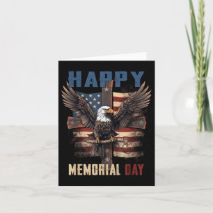 Happy Memorial Day 4th Of July American Flag Patri Card