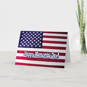 Happy Memorial Day - American Flag Card