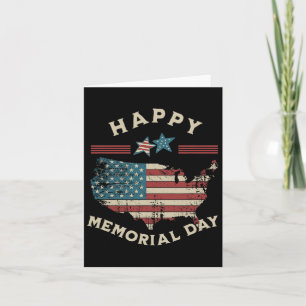 Happy Memorial Day American Flag Memorial Day 4th  Card