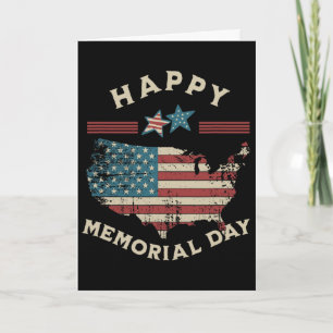 Happy Memorial Day American Flag Memorial Day 4th Card