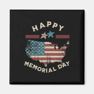 Happy Memorial Day American Flag Memorial Day 4th  Magnet